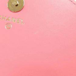 Chanel Pink Leather Flap Shoulder Bag