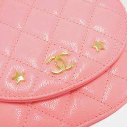 Chanel Pink Leather Flap Shoulder Bag