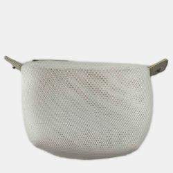Chanel Black/White Camellia Bucket Vinyl Chain Shoulder Bag 