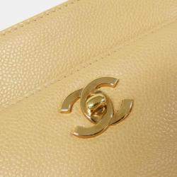 Pre Owned Chanel Leather Vintage Caviar Tote Bag