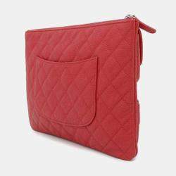 Chanel Quilted Caviar Medium Multipocket O Case Clutch 
