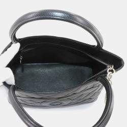 Chanel Black Caviar Skin Medallion Tote Bag 