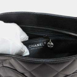 Chanel Black Caviar Skin Medallion Tote Bag 