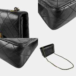 Chanel Black Leather Classic Flap Shoulder Bag