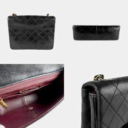 Chanel Black Leather Classic Flap Shoulder Bag