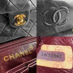 Chanel Black Leather Classic Flap Shoulder Bag
