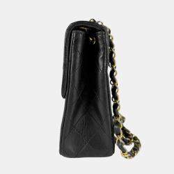 Chanel Black Leather Classic Flap Shoulder Bag