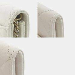 Chanel Caviar Leather Bi-Fold  Wallet On Chain