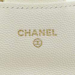 Chanel Caviar Leather Bi-Fold  Wallet On Chain