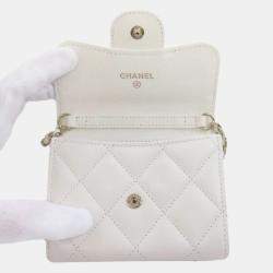 Chanel Caviar Leather Bi-Fold  Wallet On Chain