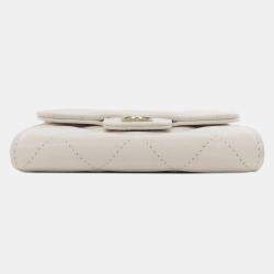 Chanel Caviar Leather Bi-Fold  Wallet On Chain