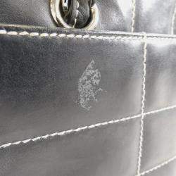 Chanel Black Lambskin Square Stitched Shoulder Bag 