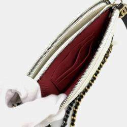 Chanel Bicolor Aged Calfskin Quilted Small Gabrielle Clutch With Chain 
