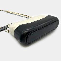 Chanel Bicolor Aged Calfskin Quilted Small Gabrielle Clutch With Chain 
