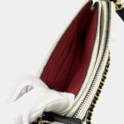 Chanel Bicolor Aged Calfskin Quilted Small Gabrielle Clutch With Chain 

