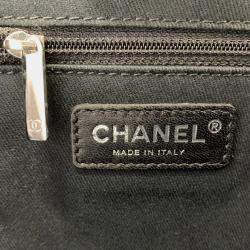 Chanel Deauville Pm Tote Bag Shoulder Canvas Grey