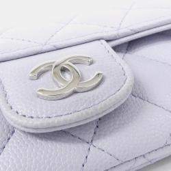 Chanel Quilted Caviar Classic Flap Phone Holder with Chain