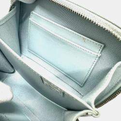 Pre Owned Chanel Cc Mark Chain Bag Pochette Bag Shoulder Bag Blue