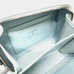 Pre Owned Chanel Cc Mark Chain Bag Pochette Bag Shoulder Bag Blue