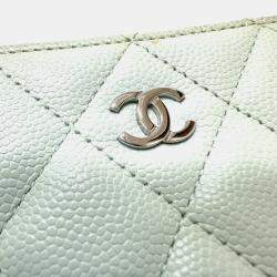 Pre Owned Chanel Cc Mark Chain Bag Pochette Bag Shoulder Bag Blue