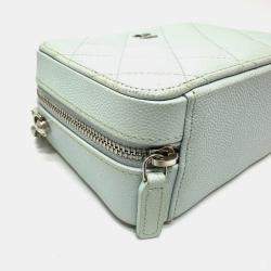 Pre Owned Chanel Cc Mark Chain Bag Pochette Bag Shoulder Bag Blue