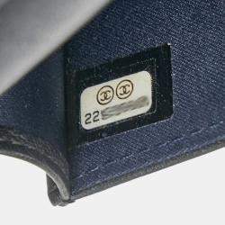 Chanel Blue Black Red Lambskin Airlines Wallet On Chain  