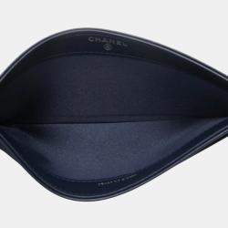 Chanel Blue Black Red Lambskin Airlines Wallet On Chain  