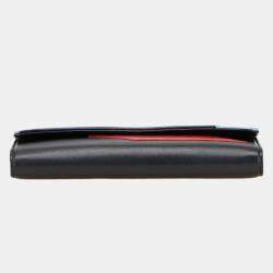 Chanel Blue Black Red Lambskin Airlines Wallet On Chain  