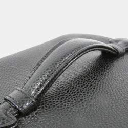Chanel Black Caviar Cosmetic Vanity Bag 