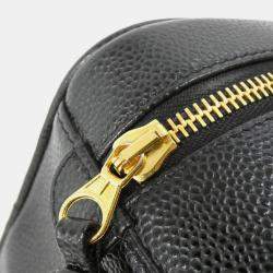Chanel Black Caviar Cosmetic Vanity Bag 