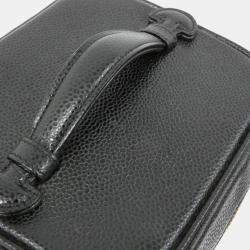 Chanel Black Caviar Cosmetic Vanity Bag 