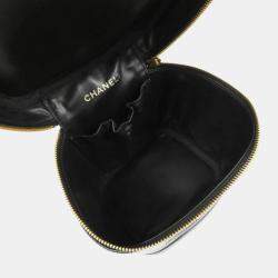 Chanel Black Caviar Cosmetic Vanity Bag 