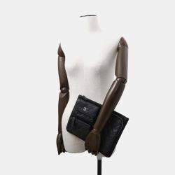 Chanel Black Caviar Leather Multi-Pocket Business Bag 