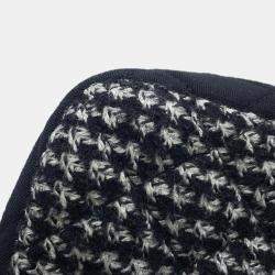 Pre Owned Chanel Black and White Tweed Cotton Jersey Flap Chain Shoulder Bag