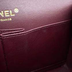 Pre Owned Chanel Black Caviar Leather Matelasse Double Flap Chain shoulder Bag 