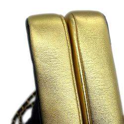 Pre Owned Chanel Black/Gold Lambskin Paris-New York CC Chic Chain Shoulder Bag 