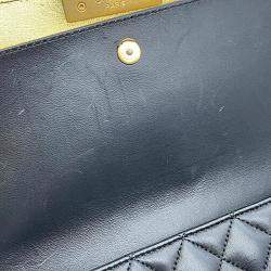 Pre Owned Chanel Black/Gold Lambskin Paris-New York CC Chic Chain Shoulder Bag 