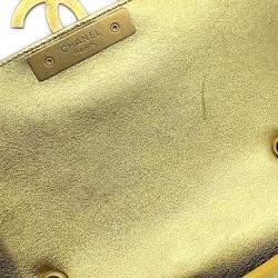 Pre Owned Chanel Black/Gold Lambskin Paris-New York CC Chic Chain Shoulder Bag 