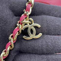 Pre Owned Chanel Lambskin CC Logo Vanity Chain Shoulder Bag