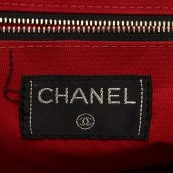 Chanel Black Quilted Print Nylon Travel Ligne Tote