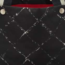 Chanel Black Quilted Print Nylon Travel Ligne Tote