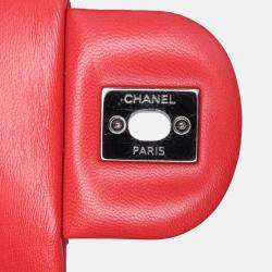 Chanel Red Lambskin CC Crossing Medium Flap Bag