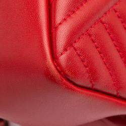 Chanel Red Lambskin CC Crossing Medium Flap Bag