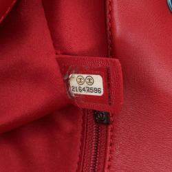 Chanel Red Lambskin CC Crossing Medium Flap Bag