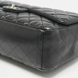 Chanel Black Quilted Leather Maxi Classic Single Flap Bag