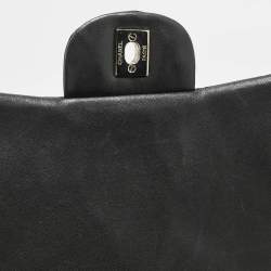 Chanel Black Quilted Leather Maxi Classic Single Flap Bag