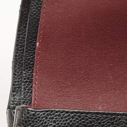 Pre Owned حقيبة شانيل كلاسيك جلد كافيار أسود مبطن متوسطة بقلاب مزدوج