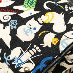 Chanel Black Multicolor Canvas Baby Animals Diaper Bag
