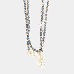 Chanel Blue Denim Mood Mini Clutch With Chain
