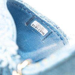 Chanel Blue Denim Mood Mini Clutch With Chain